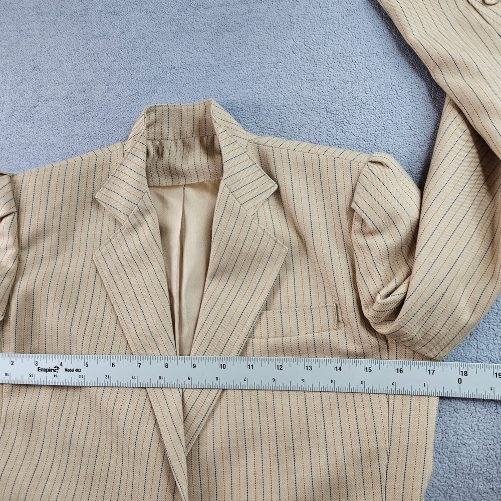 Daniel for Spellbound Blazer Jacket Women's 6 Brown Pinstripe Lined òNotch Lapel - Picture 4 of 11